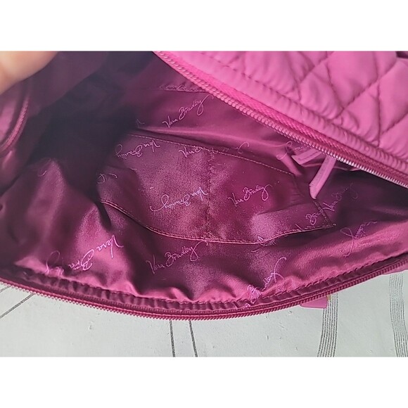 Vera Bradley Pink Quilted Duffel Shoulder Bag Purse Travel Tote Hawthorn Handbag - Picture 13 of 15